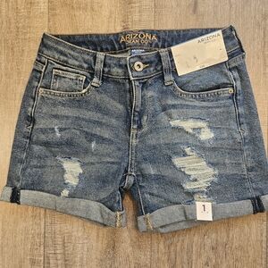 Arizona Jean Company Distressed Blue Jean Shorts